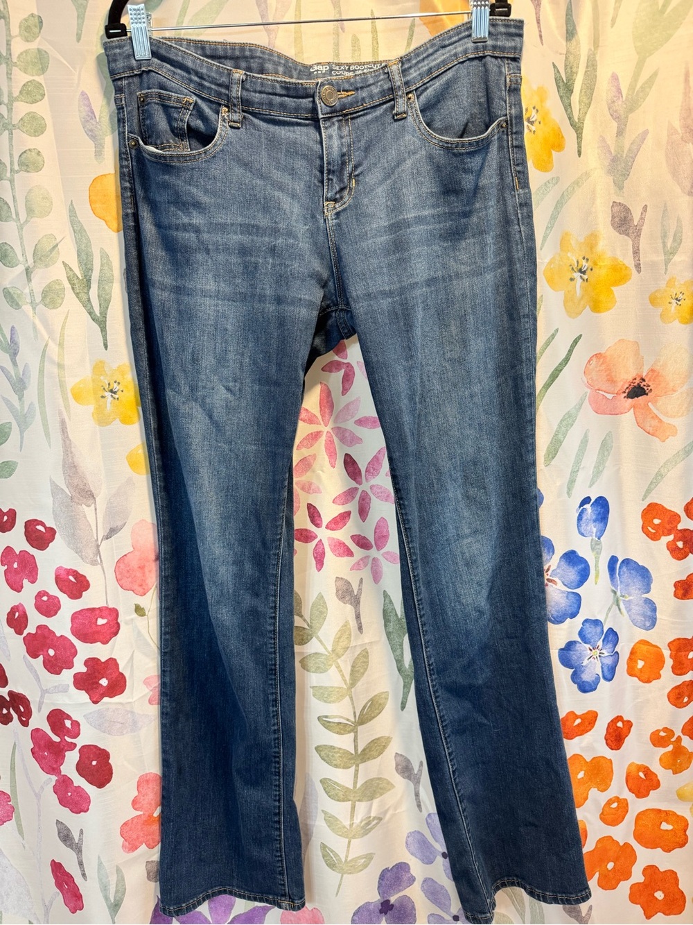 GAP Women's Medium Blue Sexy Bootcut Fit Jeans